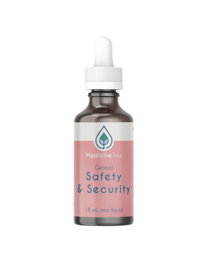 A supplement container of Genesis Safety and Security by Medicine Tree