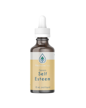 A supplement container of Genesis Self Esteem by Medicine Tree