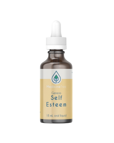 A supplement container of Genesis Self Esteem by Medicine Tree