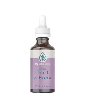 A supplement container of Genesis Trust & Hope by Medicine Tree