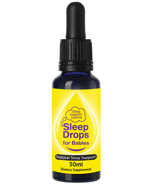 A supplement container of SleepDrops for Babies by SleepDrops