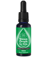 A supplement container of SleepDrops for Kids by SleepDrops