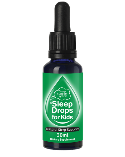A supplement container of SleepDrops for Kids by SleepDrops
