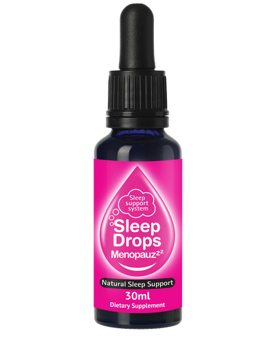 A supplement container of SleepDrops Menopauzzz by SleepDrops