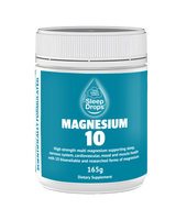 A supplement container of SleepDrops Magnesium 10 by SleepDrops