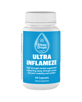 A supplement container of SleepDrops Ultra Inflameze by SleepDrops