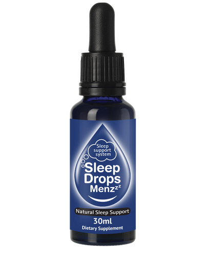 A supplement container of SleepDrops Menzzz by SleepDrops