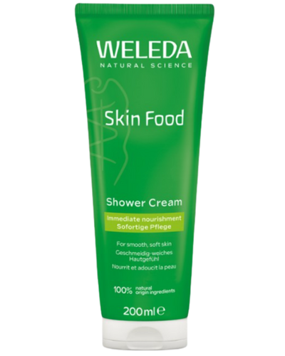 A supplement container of Skin Food Shower Cream by Weleda
