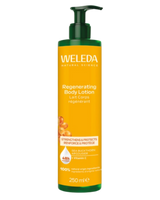 A supplement container of Sea Buckthorn Regenerating Body Lotion by Weleda