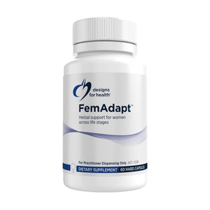 A supplement container of FemAdapt by Designs for Health