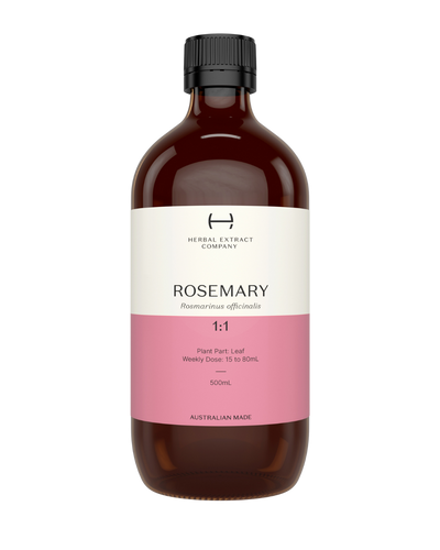 A supplement container of Rosemary 1:2 by Herbal Extract Company