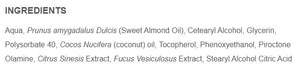 Supplement facts for LypoSalve Skin Cream listing ingredients including Citric Acid, Citrus Aurantium, Coconut, Coconut Oil, Fucus vesiculosus