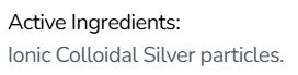 Supplement facts for Colloidal Silver Drops