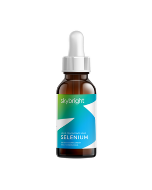 A supplement container of Selenium Liquid Mineral by Skybright