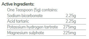 Supplement facts for Anti-Uric Salts listing ingredients including Magnesium Sulphate, Potassium, Sodium bicarbonate