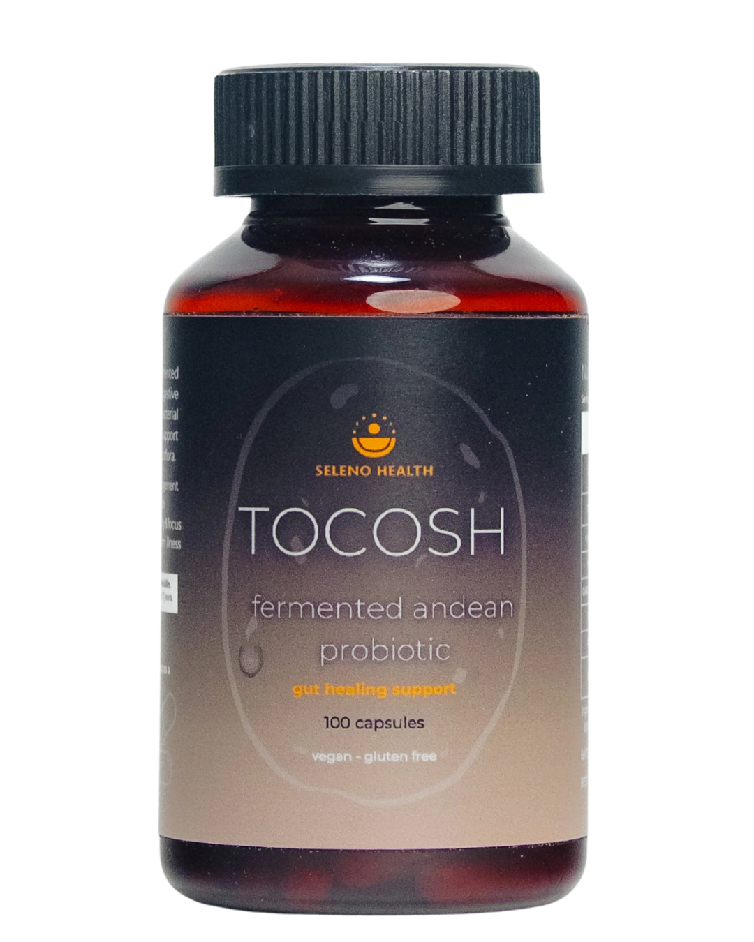 A supplement container of Tocosh by Seleno Health (Retail)
