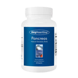 A Supplement container with the name Pancreas Natural Glandular (Pork) by Allergy Research Group.