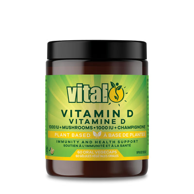 Image of Vital Plant Based Vitamin D + Mushrooms 60 vcaps 1200x1200


