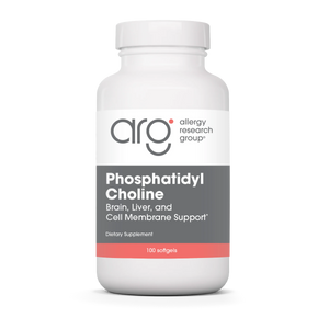 A Supplement container with the name Phosphatidyl Choline by Allergy Research Group.