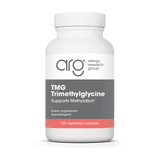 A Supplement container with the name TMG Trimethylglycine by Allergy Research 