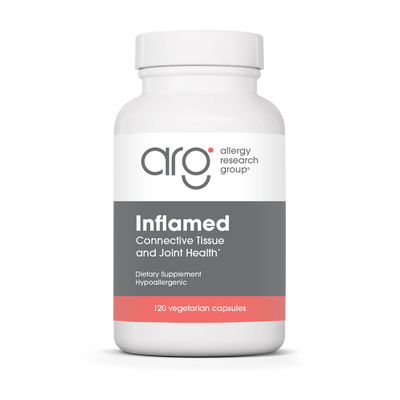 A Supplement container with the name InflaMed by Allergy research Group.