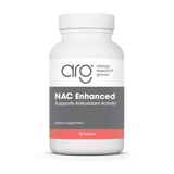 A Supplement container with the name NAC Enhanced by Allergy Research Group. 