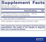 Text describing the ingredients: Perilla (Perilla frutescens L.) extract (seed) (standardized to contain 3% polyphenols)