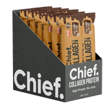 A Box of 12 Supplement bars (Choc Peanut Butter) by Chief Nutrition.