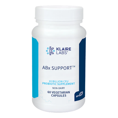 A supplement with the name ABx Support by Klaire Labs.