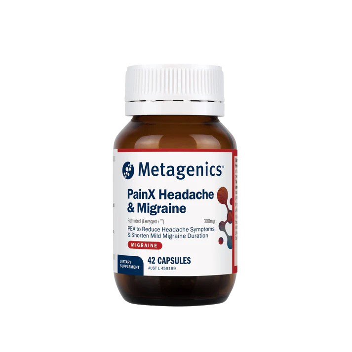 A supplement called PainX Headache & Migraine by Metagenics.