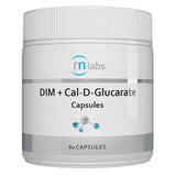 A Supplement container with the name DIM + Cal-D-Glucarate by RN Labs.
