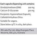 Ingredients: Diindolylmethane (DIM), Calcium-D-Glucarate.
