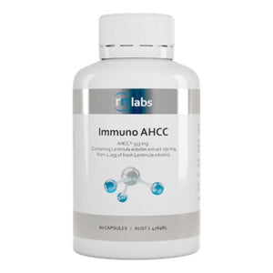 A Supplement container with the name  Immuno ACC y RN Labs.