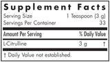 Text describing the ingredients: L-Citrulline.