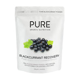 A Supplement container with the name Blackcurrant Recovery by Pure Sports Nutrition.