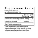 Ingredients including Calcium D-Glucarate.