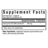 Ingredients: Coenzyme Q10 (MicroActive)