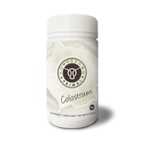 A Supplement container with the name Colostrum by Homegrown Primal.