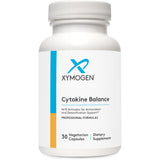 A supplement container with the name Cytokine Balance (formerly Nrf2 Activator). Xymogen.