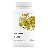 A Supplement container with the name D-1,000 (180 Caps) by Thorne.