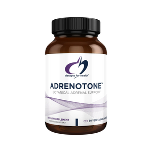 A Supplement container with the name Adrenotone by Designs for Health.