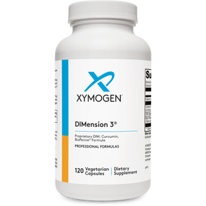 A Supplement container with the name DIMension 3 by Xymogen.
