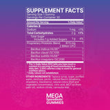 Text describing the ingredients: Proprietary Probiotic Blend 87.5mg, 2 Billion CFU, Bacillus indicus HU 36, Bacillus clausil (SC109), Bacillus  subtill HU58, Bacillus coagulans (SC208).