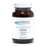 A Supplement container with the name SAMe + Cofactors by Metabolic Maintenance.