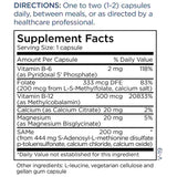 Ingredients: Vitamin B-6, Folate, Vitamin B-12, Calcium, Magnesium, SAMe.