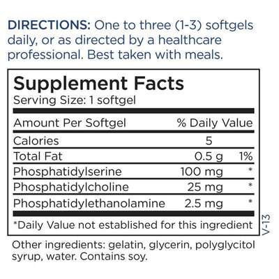 Ingredients: Phosphatidylserine, Phosphatidylcholine, Phosphatidylethanolamine.