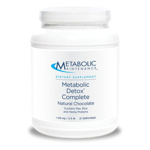 A Supplement container with the name Metabolic Detox Complete (Natural Chocolate) by Metabolic Maintenance