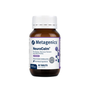 A Supplement container with the name NeuroCalm by Metagenics.