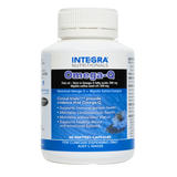 A Supplement container with the name Omega-Q by Integra Nutritionals.