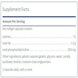 Ingredients: Phosphatidylcholine 550mg